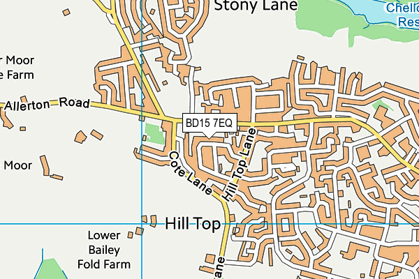 BD15 7EQ map - OS VectorMap District (Ordnance Survey)