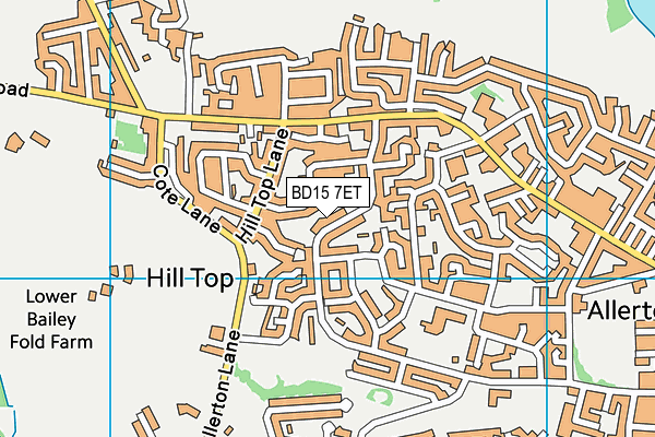 BD15 7ET map - OS VectorMap District (Ordnance Survey)