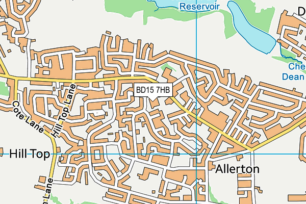 BD15 7HB map - OS VectorMap District (Ordnance Survey)