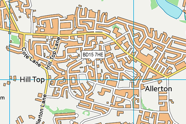 BD15 7HE map - OS VectorMap District (Ordnance Survey)