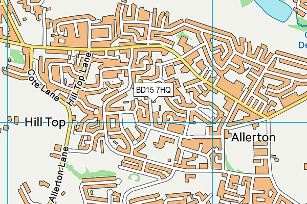BD15 7HQ map - OS VectorMap District (Ordnance Survey)