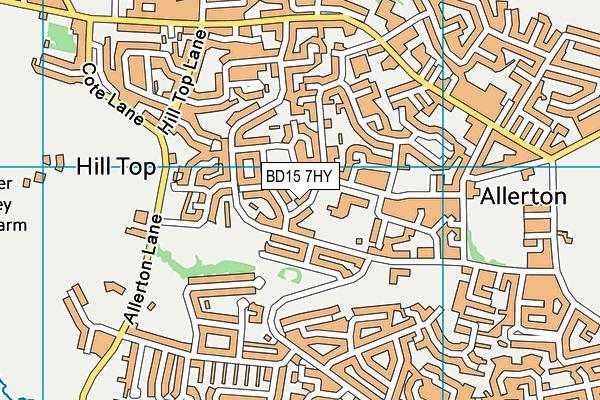 BD15 7HY map - OS VectorMap District (Ordnance Survey)