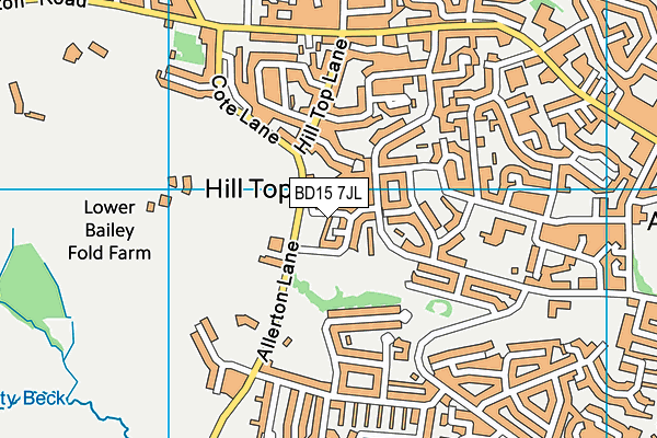 BD15 7JL map - OS VectorMap District (Ordnance Survey)