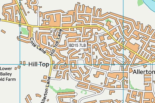BD15 7LB map - OS VectorMap District (Ordnance Survey)