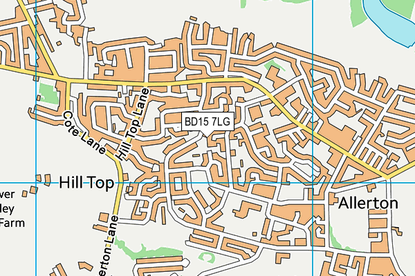 BD15 7LG map - OS VectorMap District (Ordnance Survey)