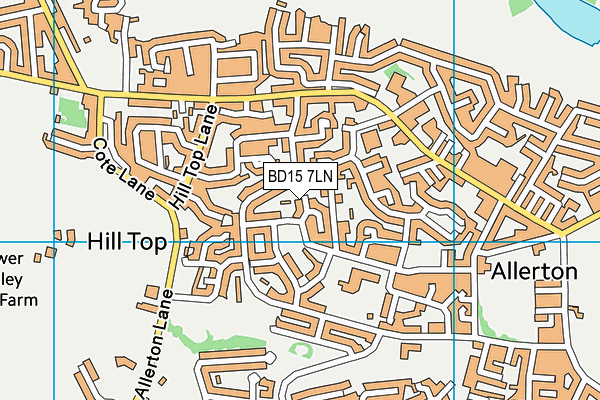 BD15 7LN map - OS VectorMap District (Ordnance Survey)