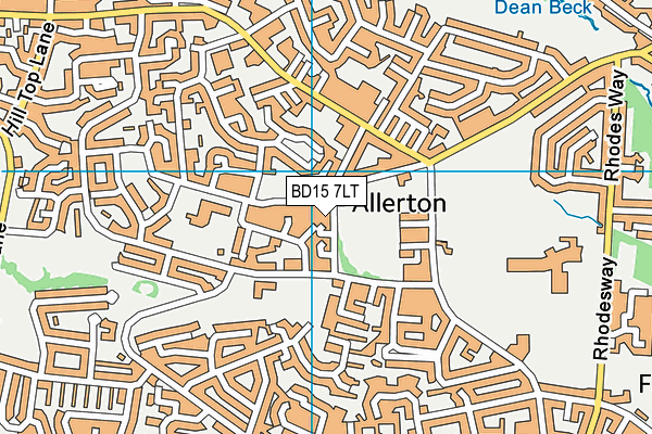 BD15 7LT map - OS VectorMap District (Ordnance Survey)