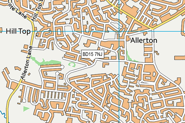 BD15 7NJ map - OS VectorMap District (Ordnance Survey)