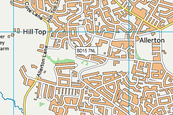 BD15 7NL map - OS VectorMap District (Ordnance Survey)
