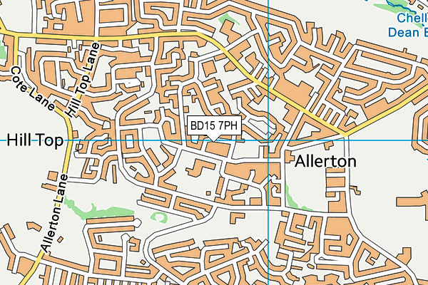 BD15 7PH map - OS VectorMap District (Ordnance Survey)