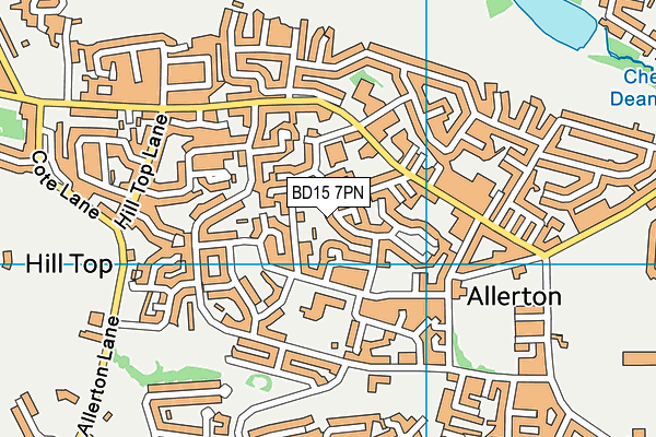 BD15 7PN map - OS VectorMap District (Ordnance Survey)