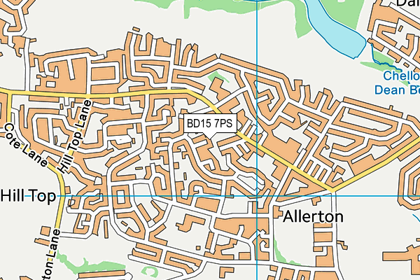 BD15 7PS map - OS VectorMap District (Ordnance Survey)