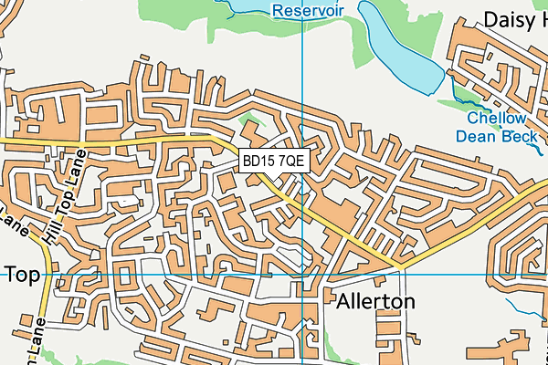 BD15 7QE map - OS VectorMap District (Ordnance Survey)