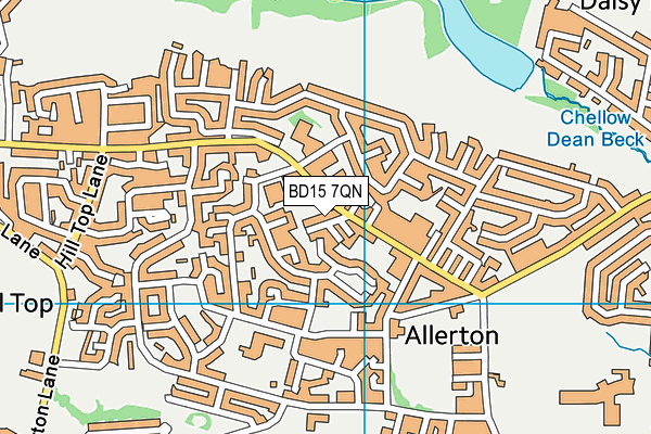 BD15 7QN map - OS VectorMap District (Ordnance Survey)