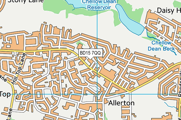 BD15 7QQ map - OS VectorMap District (Ordnance Survey)