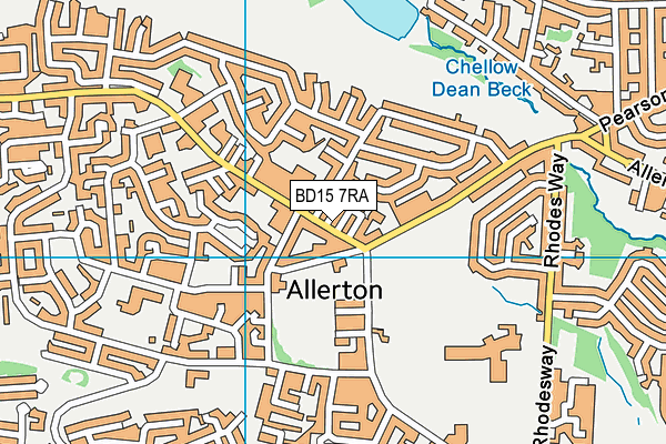 BD15 7RA map - OS VectorMap District (Ordnance Survey)