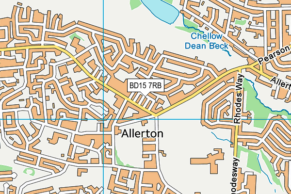 BD15 7RB map - OS VectorMap District (Ordnance Survey)