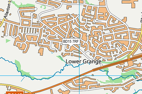 BD15 7RF map - OS VectorMap District (Ordnance Survey)