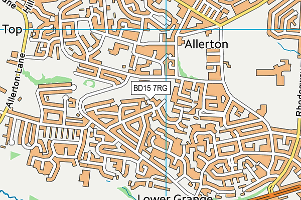 BD15 7RG map - OS VectorMap District (Ordnance Survey)