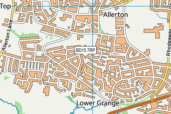 BD15 7RP map - OS VectorMap District (Ordnance Survey)