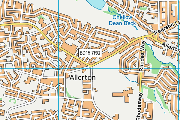 BD15 7RQ map - OS VectorMap District (Ordnance Survey)