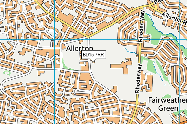 BD15 7RR map - OS VectorMap District (Ordnance Survey)
