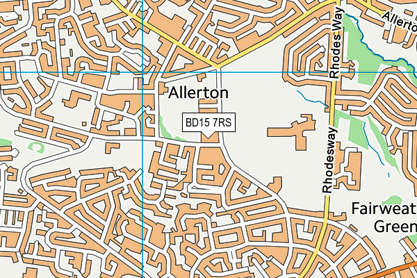BD15 7RS map - OS VectorMap District (Ordnance Survey)