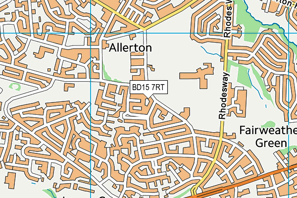 BD15 7RT map - OS VectorMap District (Ordnance Survey)
