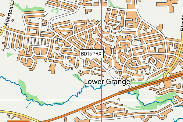 BD15 7RX map - OS VectorMap District (Ordnance Survey)