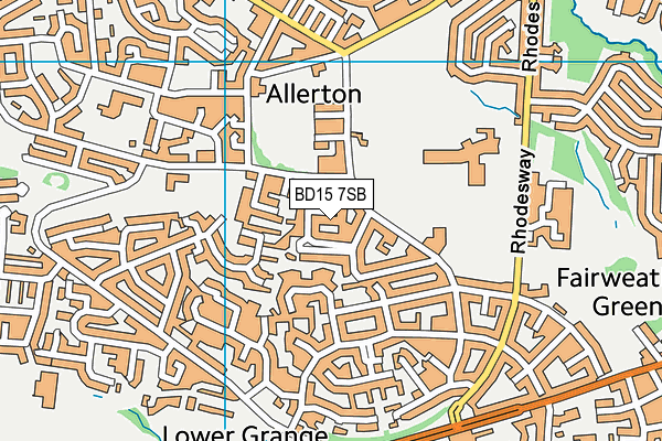 BD15 7SB map - OS VectorMap District (Ordnance Survey)