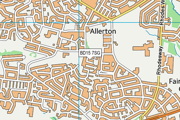 BD15 7SG map - OS VectorMap District (Ordnance Survey)