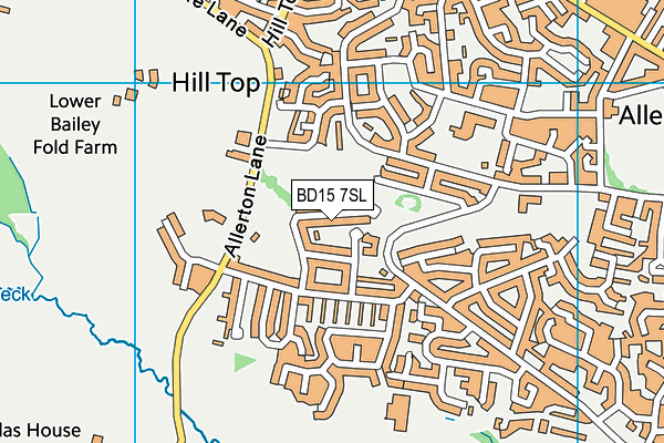 BD15 7SL map - OS VectorMap District (Ordnance Survey)