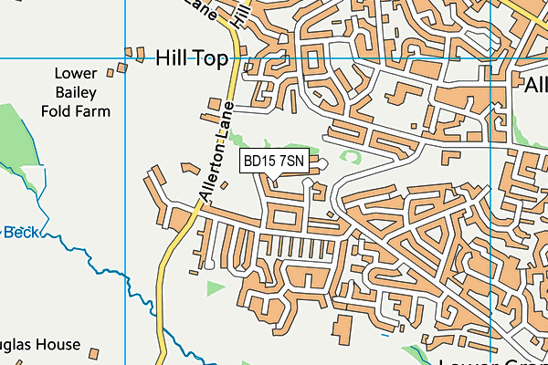 BD15 7SN map - OS VectorMap District (Ordnance Survey)