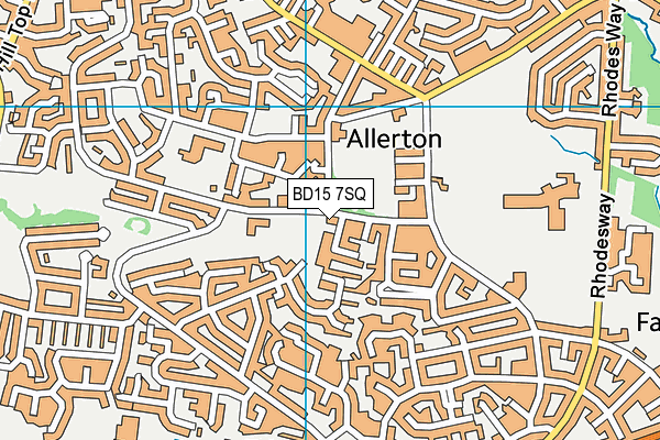 BD15 7SQ map - OS VectorMap District (Ordnance Survey)