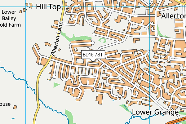 BD15 7ST map - OS VectorMap District (Ordnance Survey)