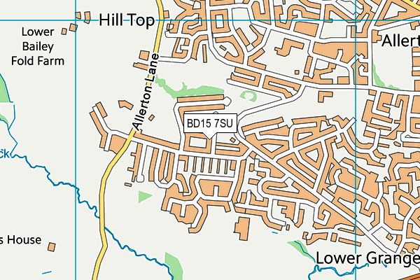 BD15 7SU map - OS VectorMap District (Ordnance Survey)