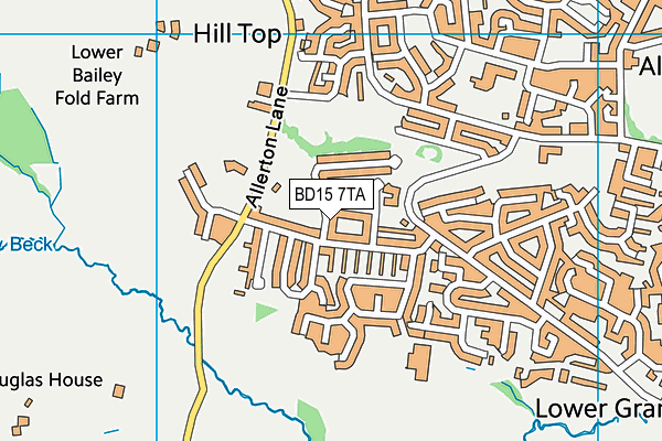 BD15 7TA map - OS VectorMap District (Ordnance Survey)