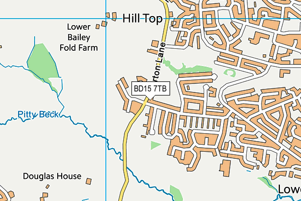 BD15 7TB map - OS VectorMap District (Ordnance Survey)
