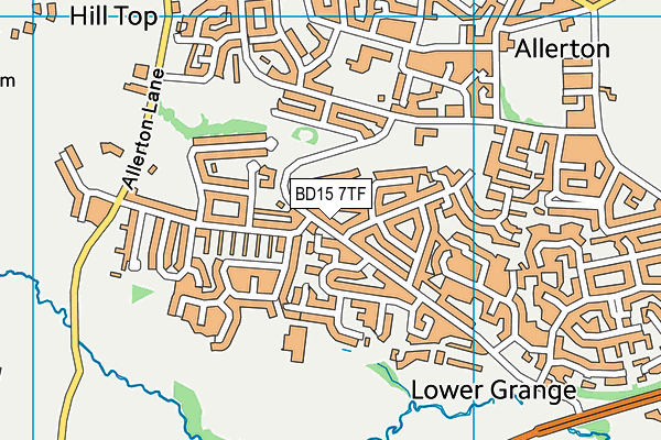 BD15 7TF map - OS VectorMap District (Ordnance Survey)