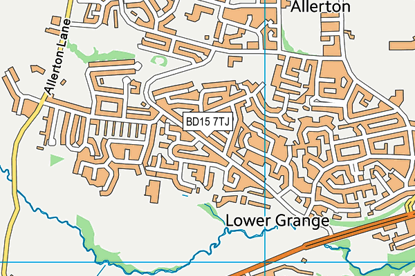 BD15 7TJ map - OS VectorMap District (Ordnance Survey)