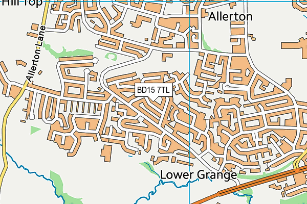 BD15 7TL map - OS VectorMap District (Ordnance Survey)