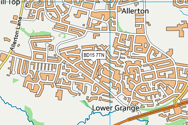 BD15 7TN map - OS VectorMap District (Ordnance Survey)