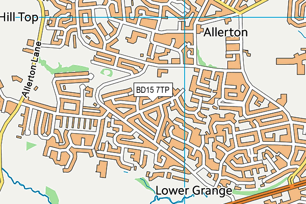 BD15 7TP map - OS VectorMap District (Ordnance Survey)