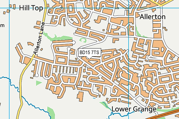 BD15 7TS map - OS VectorMap District (Ordnance Survey)