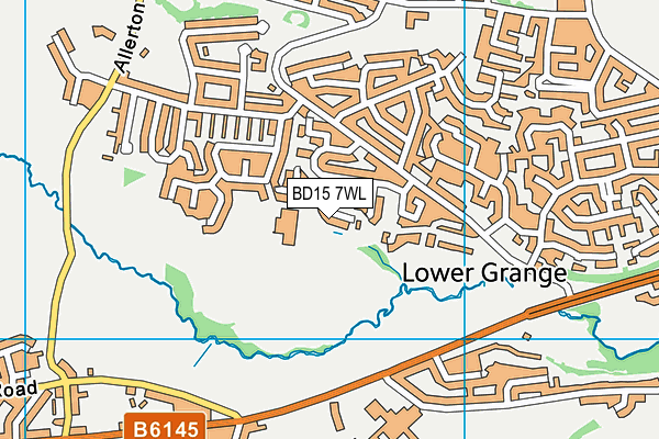 BD15 7WL map - OS VectorMap District (Ordnance Survey)