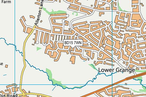 BD15 7WN map - OS VectorMap District (Ordnance Survey)