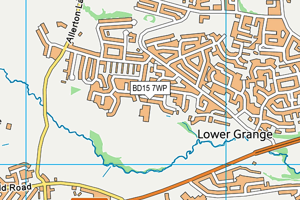 BD15 7WP map - OS VectorMap District (Ordnance Survey)