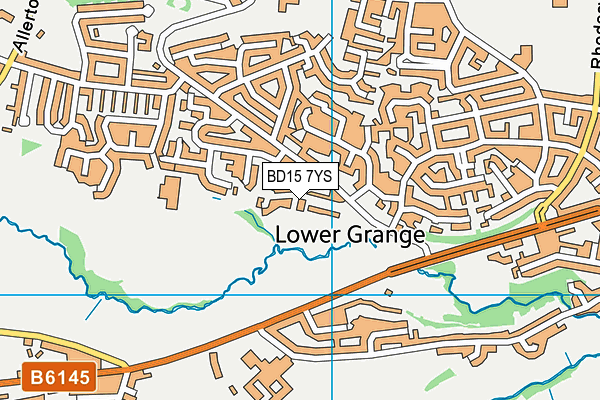 BD15 7YS map - OS VectorMap District (Ordnance Survey)