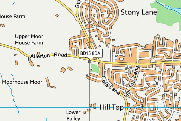 BD15 8DA map - OS VectorMap District (Ordnance Survey)