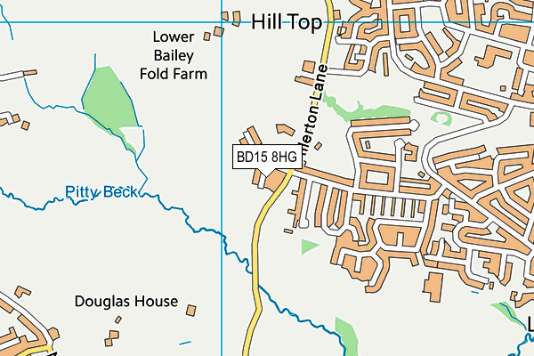 BD15 8HG map - OS VectorMap District (Ordnance Survey)